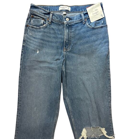 NWT Abercrombie & Fitch The 90’s Straight Low Rise Curve Love Jean Size 8R/29 - Picture 3 of 7